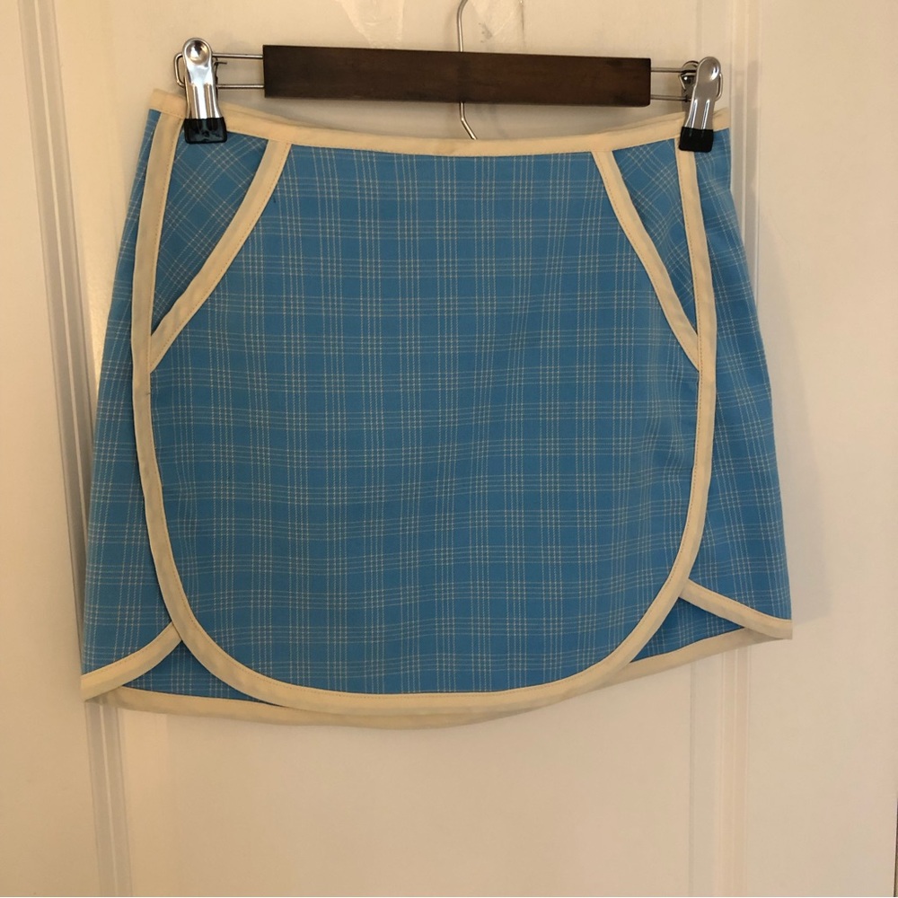Urban Outfitters micro plaid mini skirt with pockets and thick seams lightweight
